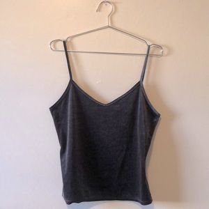 Gray Velvet Tank